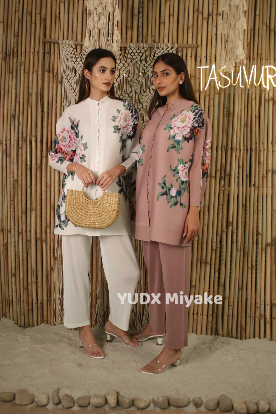 Summer Days Clothing - YUDX Miyake Pleated Floral Print Set