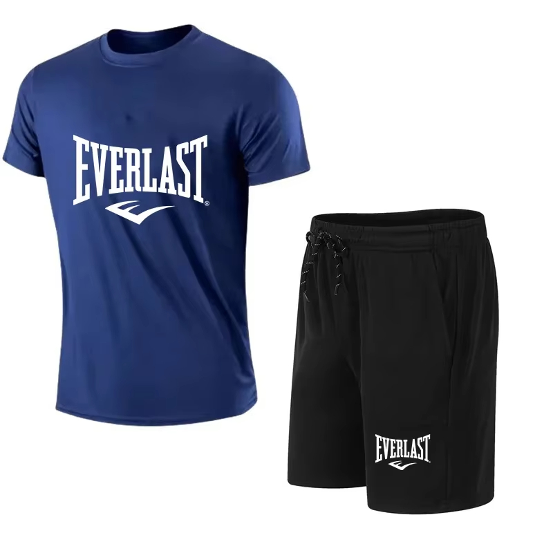 Summer Clothing Brands Men - EVERLAST Men's T-shirt + Shorts 2pcs