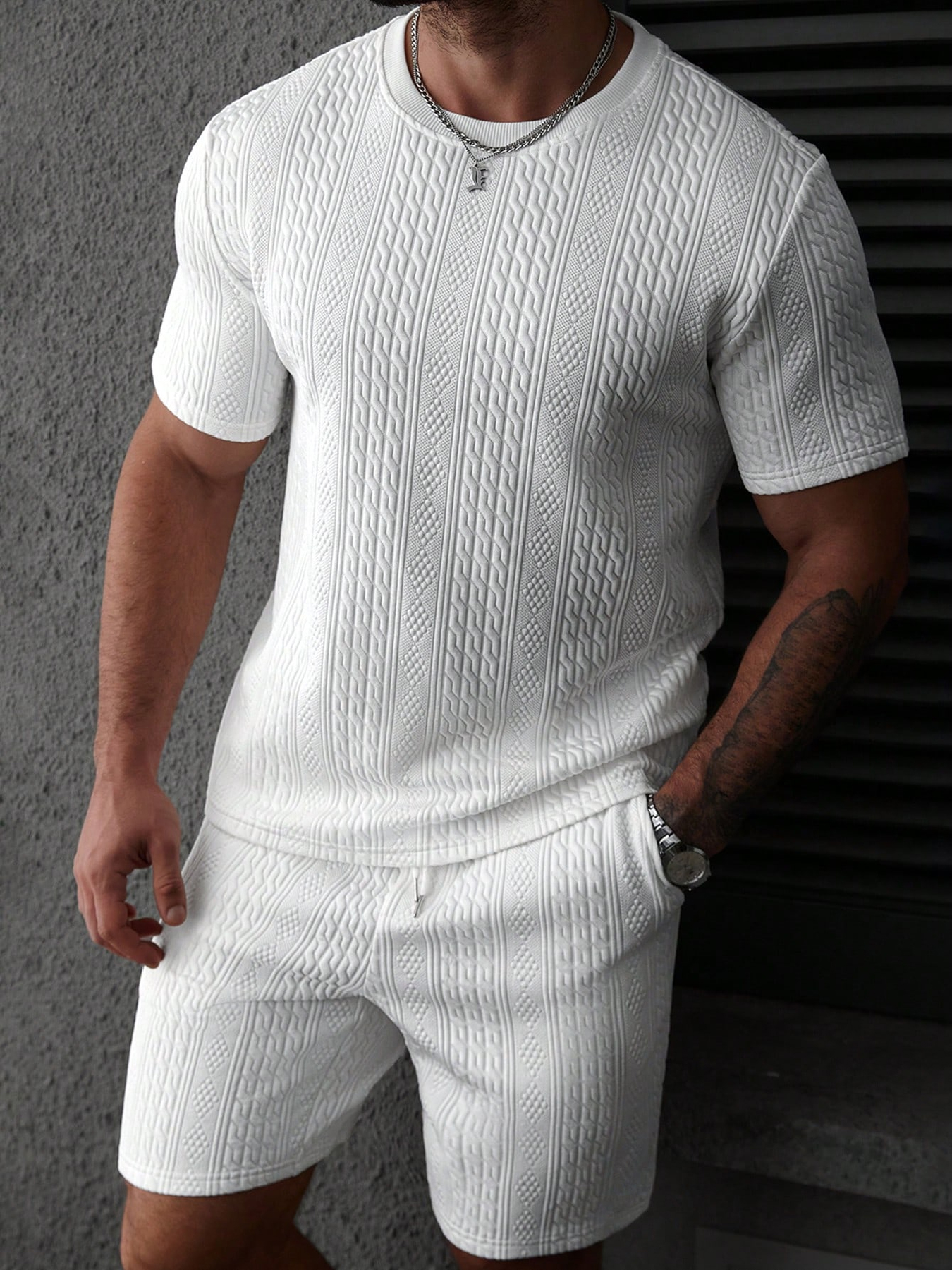 Beach Shirt Hawaiian - Casual men's polo shirt set, soft