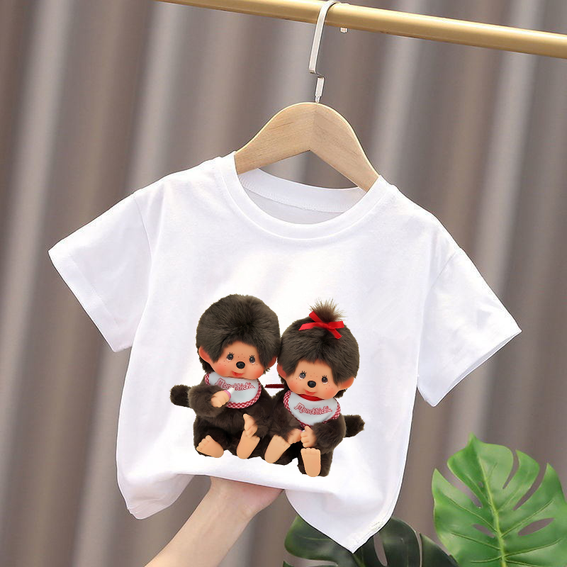 Summer Clothing For Babies - Monchhichi Kids T-shirts Anime Figures Boys