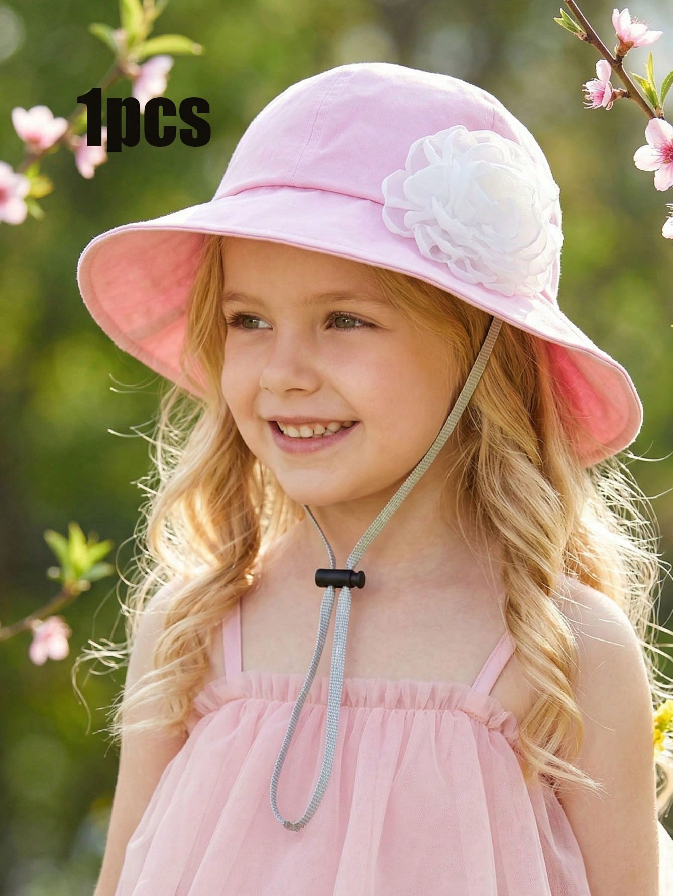 Summer Clothing Capsule - 1Pc 3-8Y Girls White Big Flower