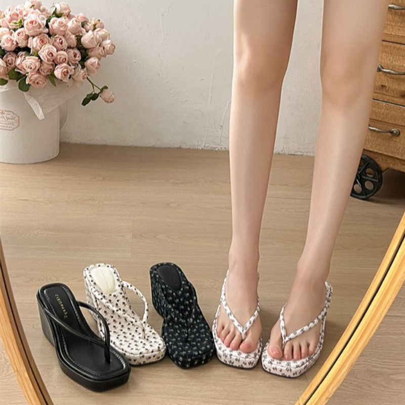 Summer Clothing Modest - Women Platform Wedge Heel Slippers Fashion