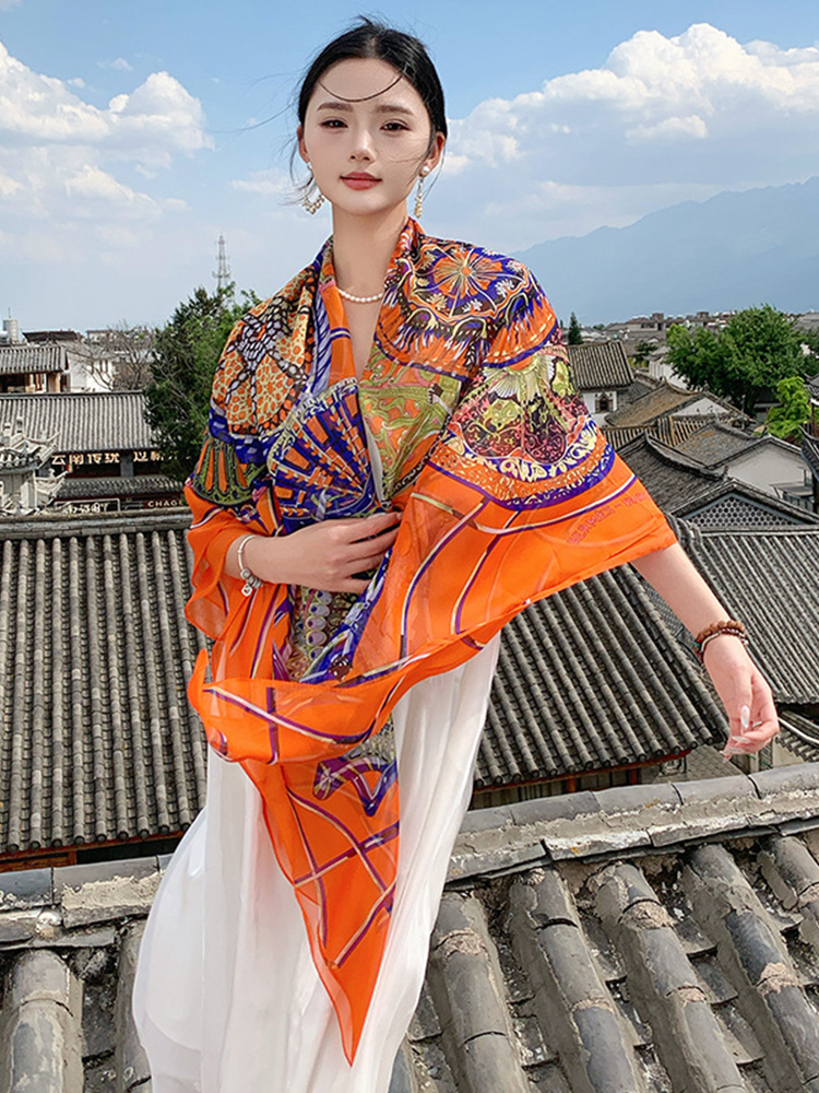 New Elegant Women Silk Scarf V - Sarong Pareo Wrap recension och pris