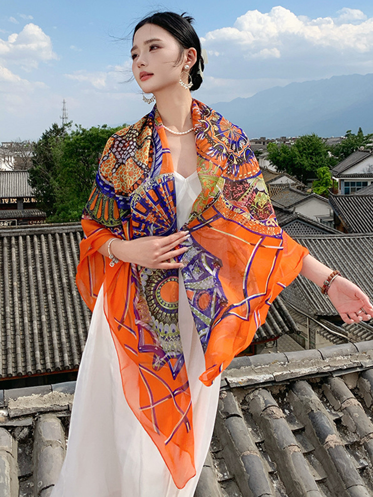 New Elegant Women Silk Scarf V - Sarong Pareo Wrap recension och pris