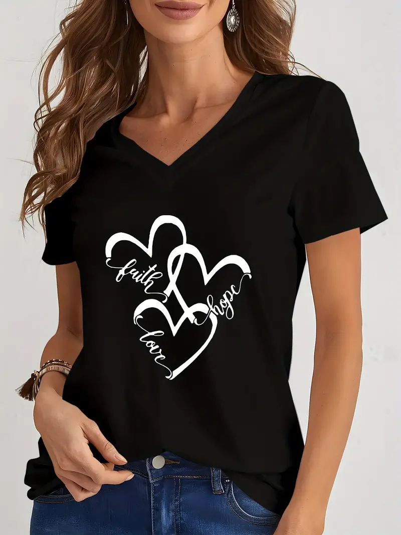 Funny Love 3D Print Women's T- - Summer Loving Clothing recension och pris