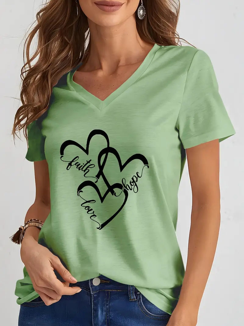 Funny Love 3D Print Women's T- - Summer Loving Clothing recension och pris