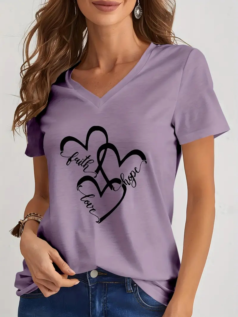 Funny Love 3D Print Women's T- - Summer Loving Clothing recension och pris