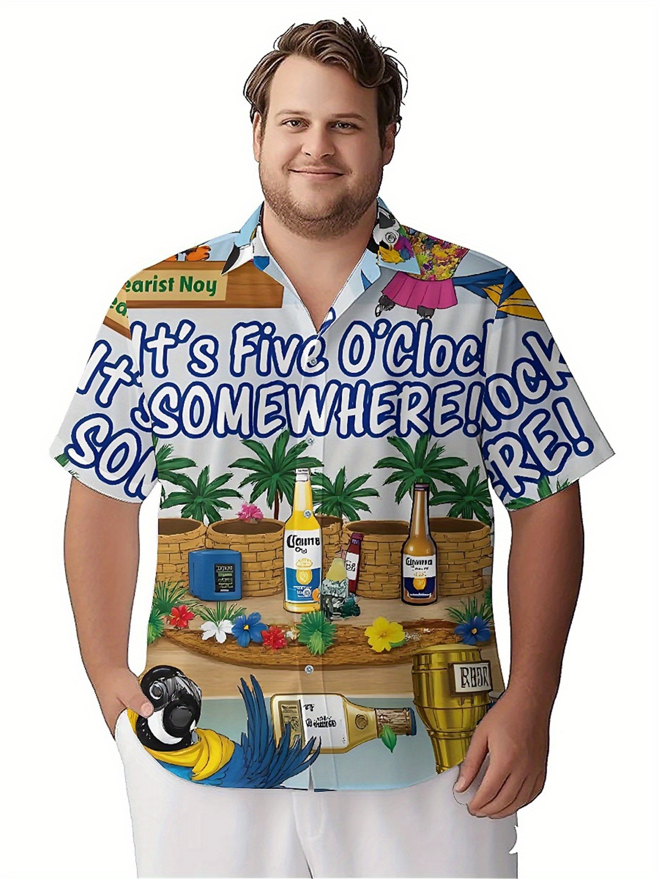 Men's Plus Size Hawaiian Shirt - Beach Shirt Hawaiian recension och pris