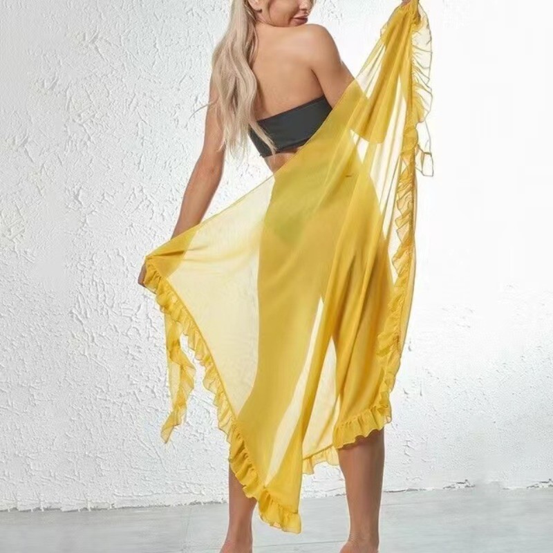 5 Colors Ruffle Sarong for Wom - Sarong Pareo Wrap recension och pris