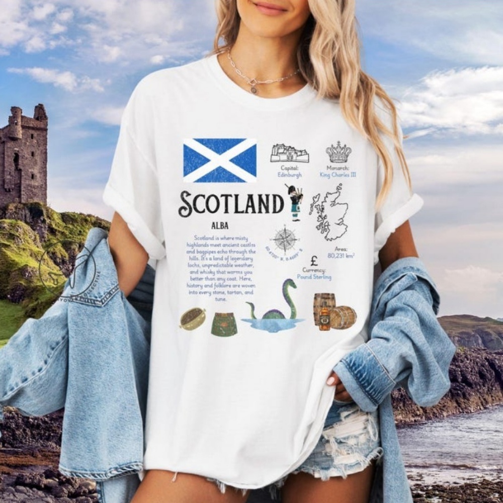 Scotland UK T-Shirt Edinburgh  - Womens Summer Clothing Uk recension och pris