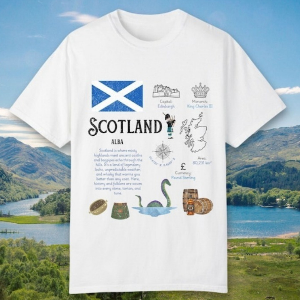Scotland UK T-Shirt Edinburgh  - Womens Summer Clothing Uk recension och pris