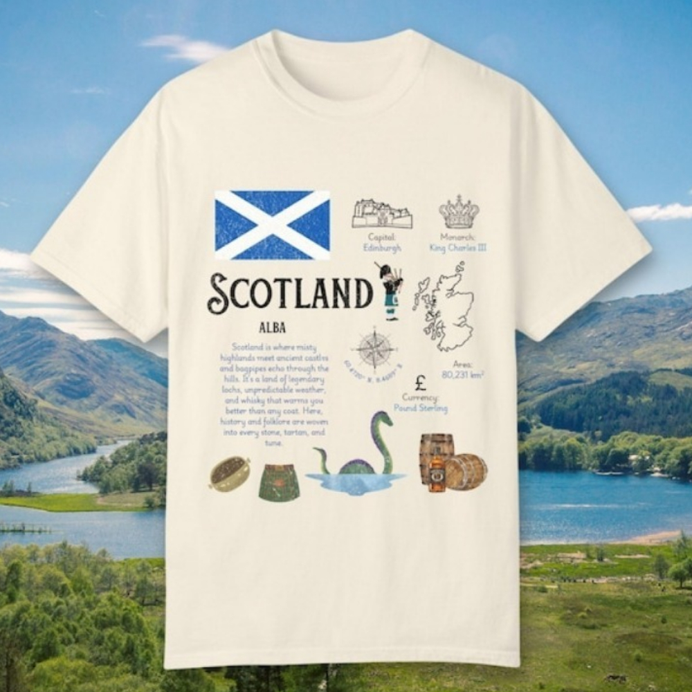 Scotland UK T-Shirt Edinburgh  - Womens Summer Clothing Uk recension och pris