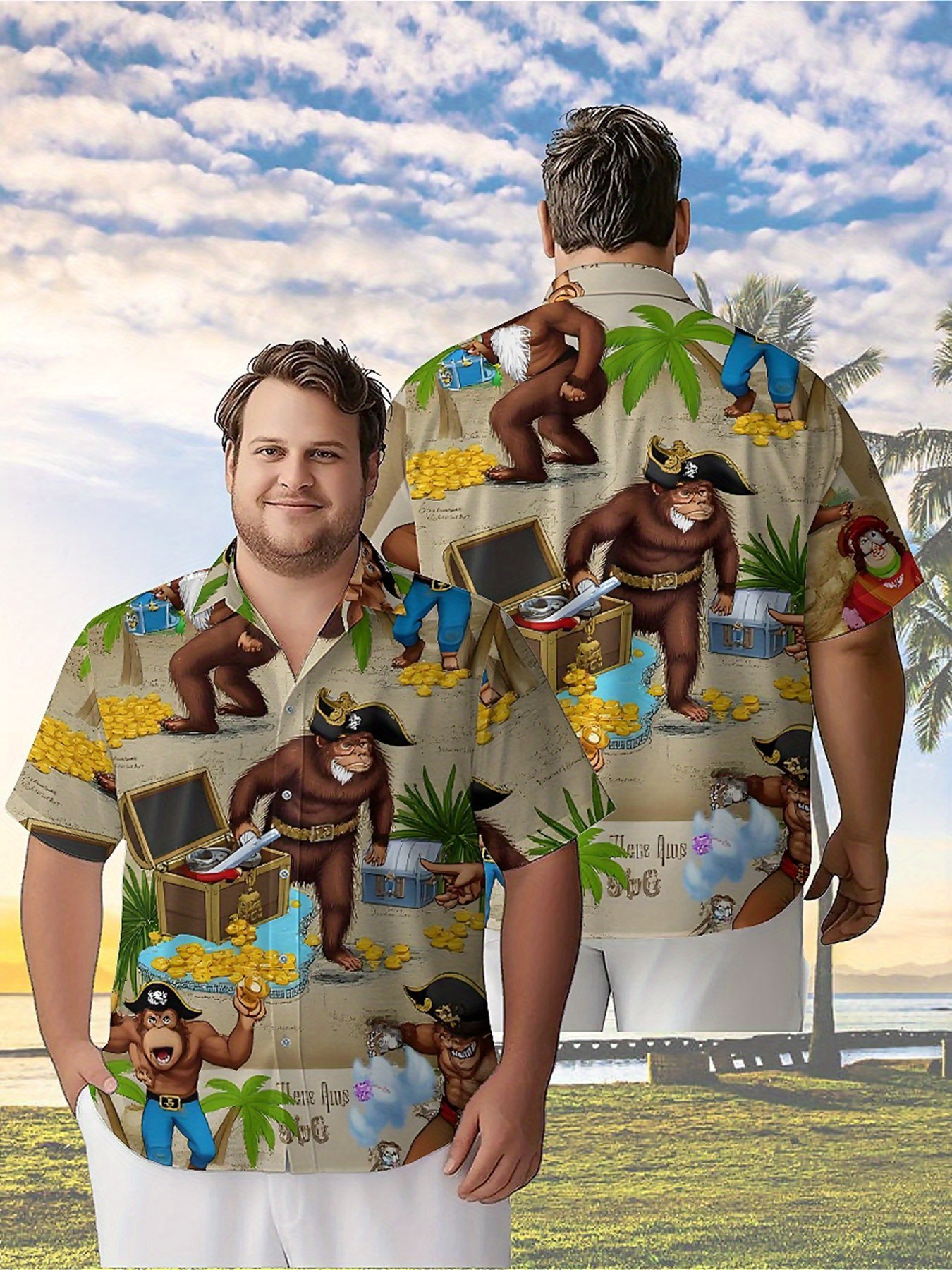 Men's Plus Size Hawaiian Shirt - Beach Shirt Hawaiian recension och pris
