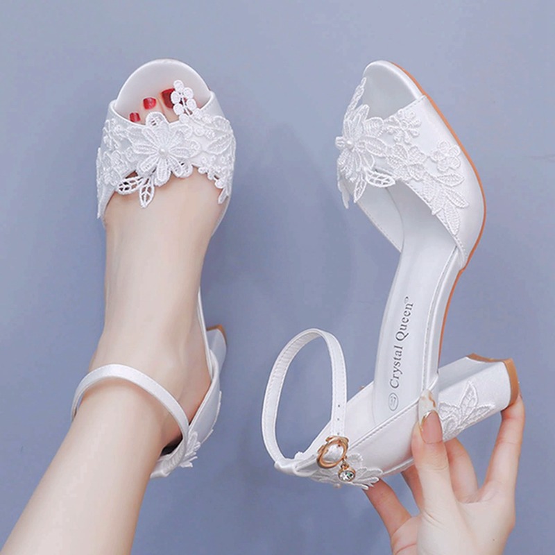 Women White Silk High Heels Su - Summer Clothing Modest recension och pris