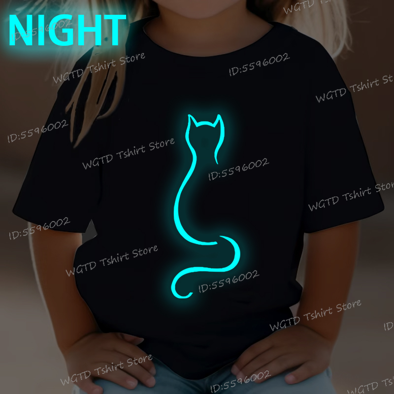 Luminous Cat Line Shirt Design - Summer Clothing For Babies recension och pris