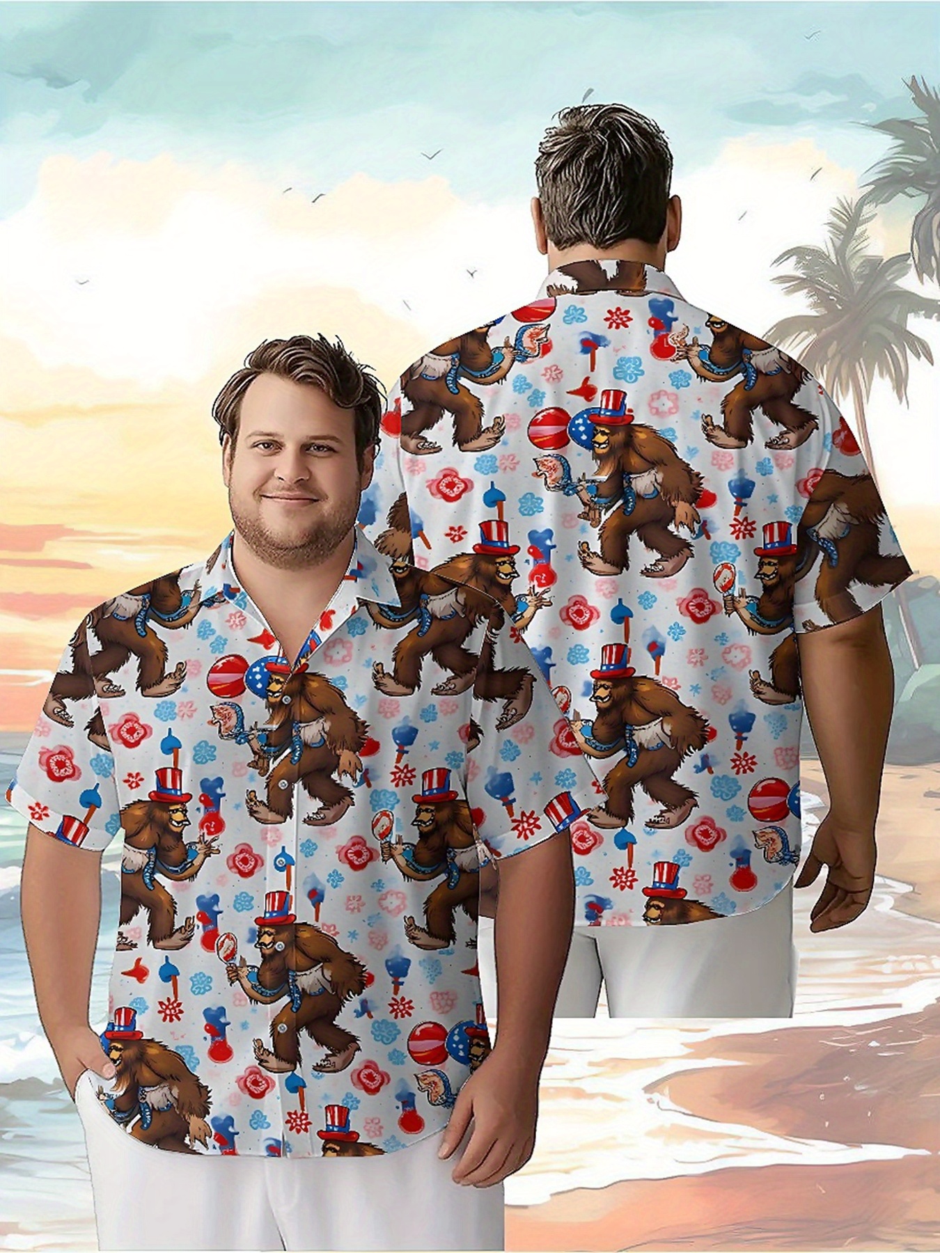 Men's Plus Size Hawaiian Shirt - Beach Shirt Hawaiian recension och pris