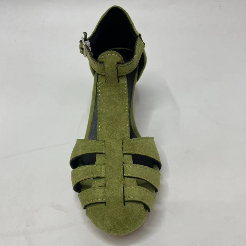 Women's Green Suede Kitten Hee - Summer Clothing Modest recension och pris