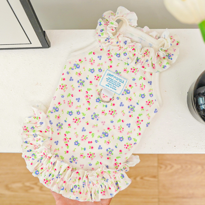 Fashion Floral Dog Dress Dog S - Summer Loving Clothing recension och pris