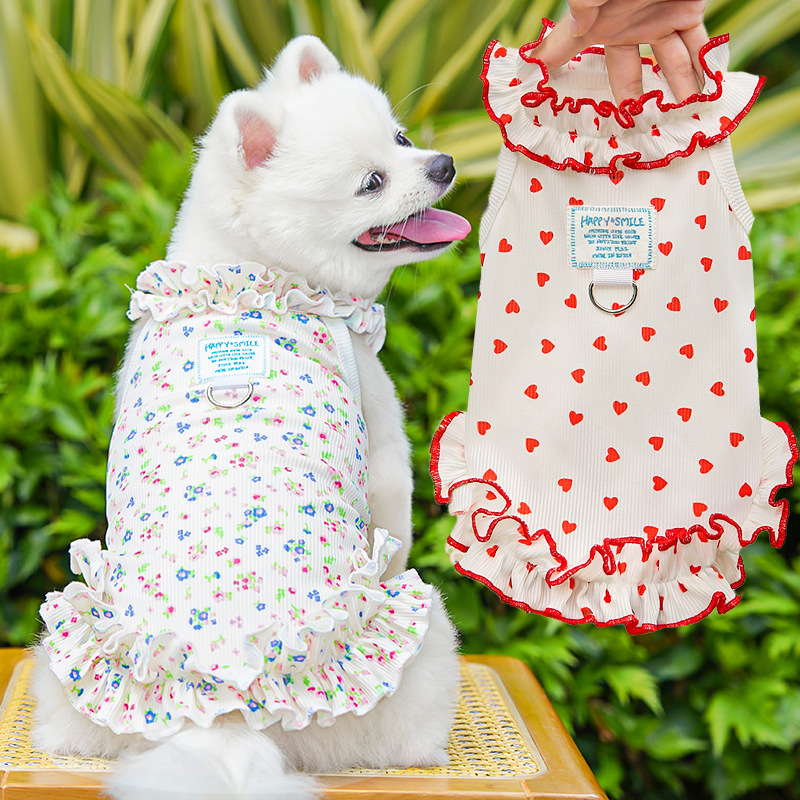 Fashion Floral Dog Dress Dog S - Summer Loving Clothing recension och pris