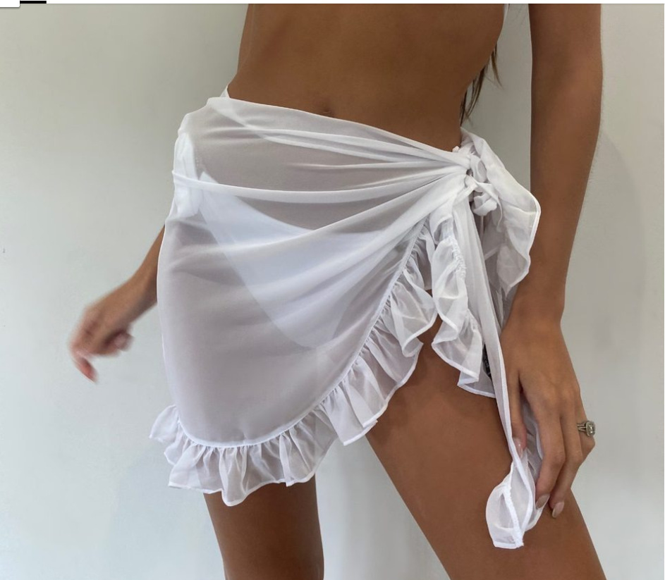 6 Colors Ruffle Bikini Cover U - Sarong Pareo Wrap recension och pris