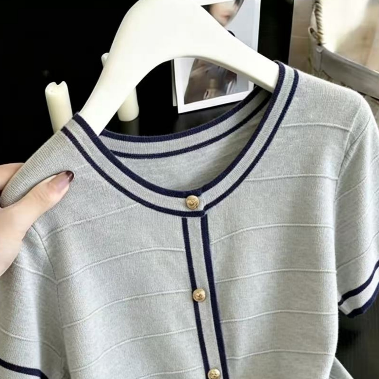Fashion O-Neck Spliced Knitted - Summer Days Clothing recension och pris