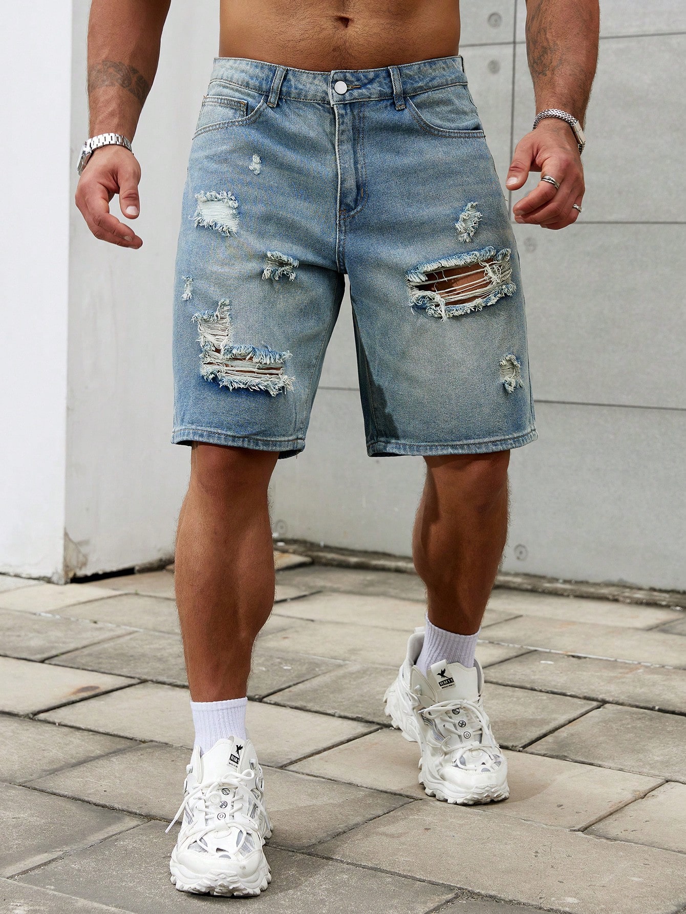 New Fashion Mens Ripped Short  - Summer Clothing Brands Men recension och pris