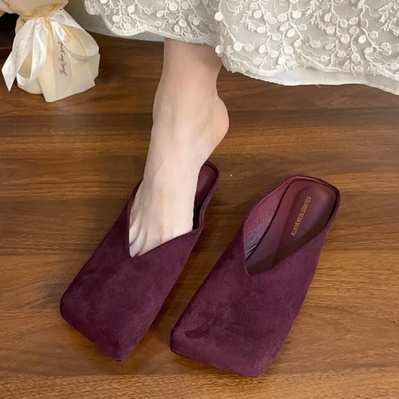 Women Suede Flats Mules Shoes  - Summer Clothing Modest recension och pris