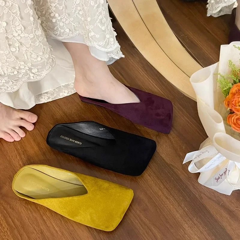 Women Suede Flats Mules Shoes  - Summer Clothing Modest recension och pris