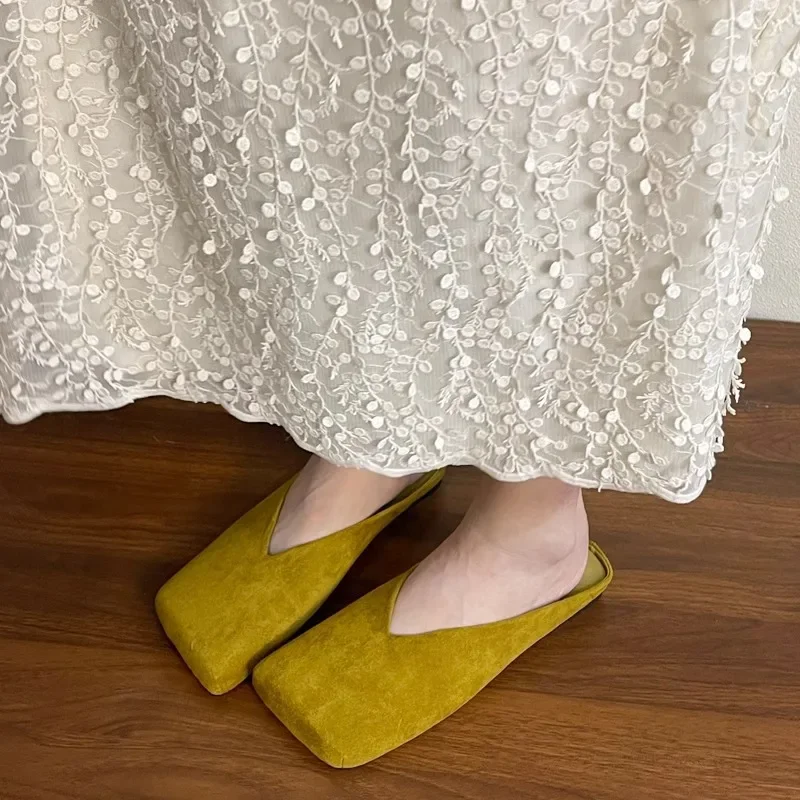 Women Suede Flats Mules Shoes  - Summer Clothing Modest recension och pris