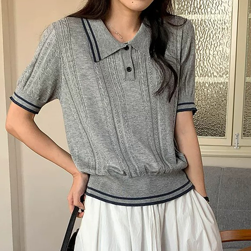 Short Sleeve Polo Neck Knit To - Summer Golf Clothing recension och pris
