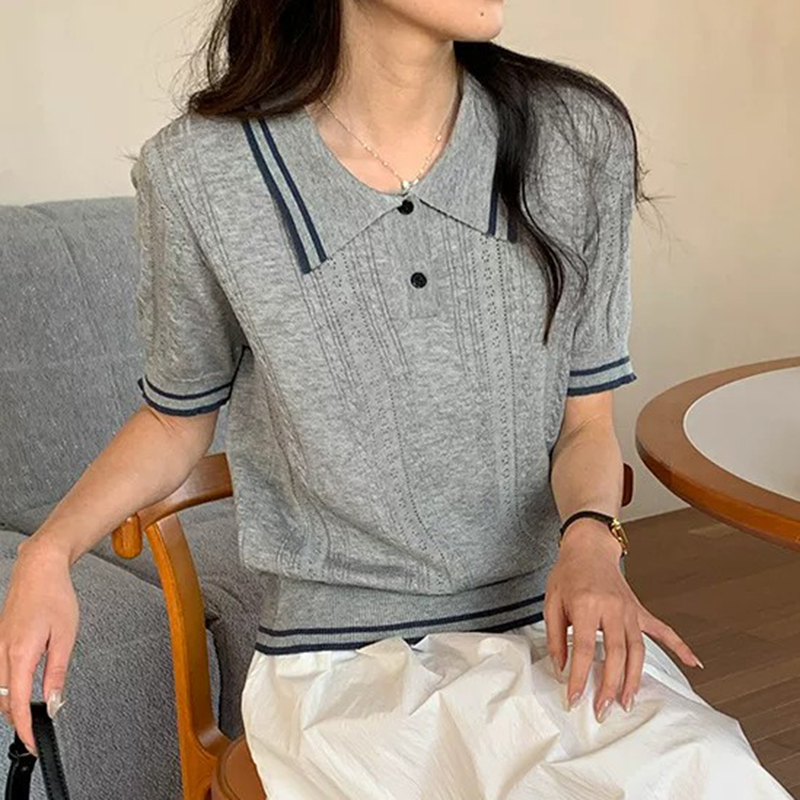 Short Sleeve Polo Neck Knit To - Summer Golf Clothing recension och pris