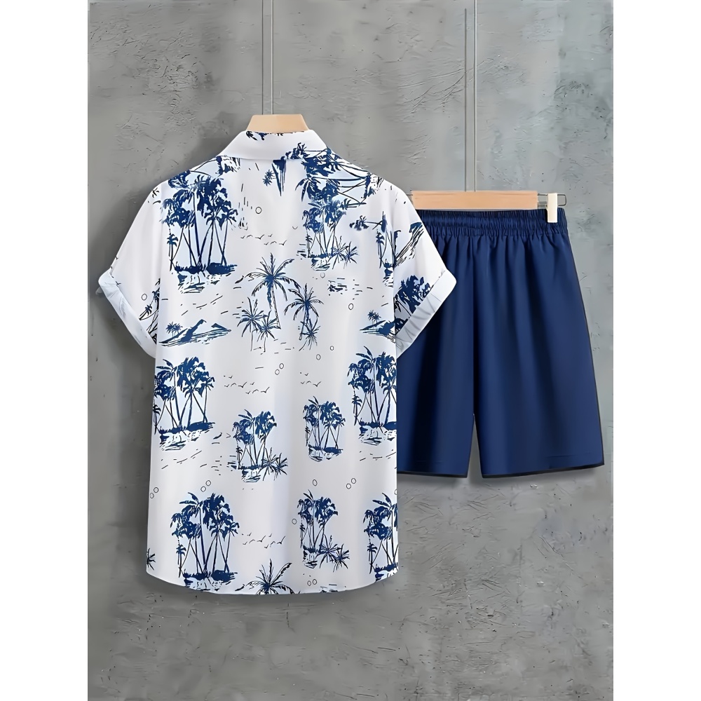 Summer Man Set Coconut Tree Fr - Beach Shirt Hawaiian recension och pris