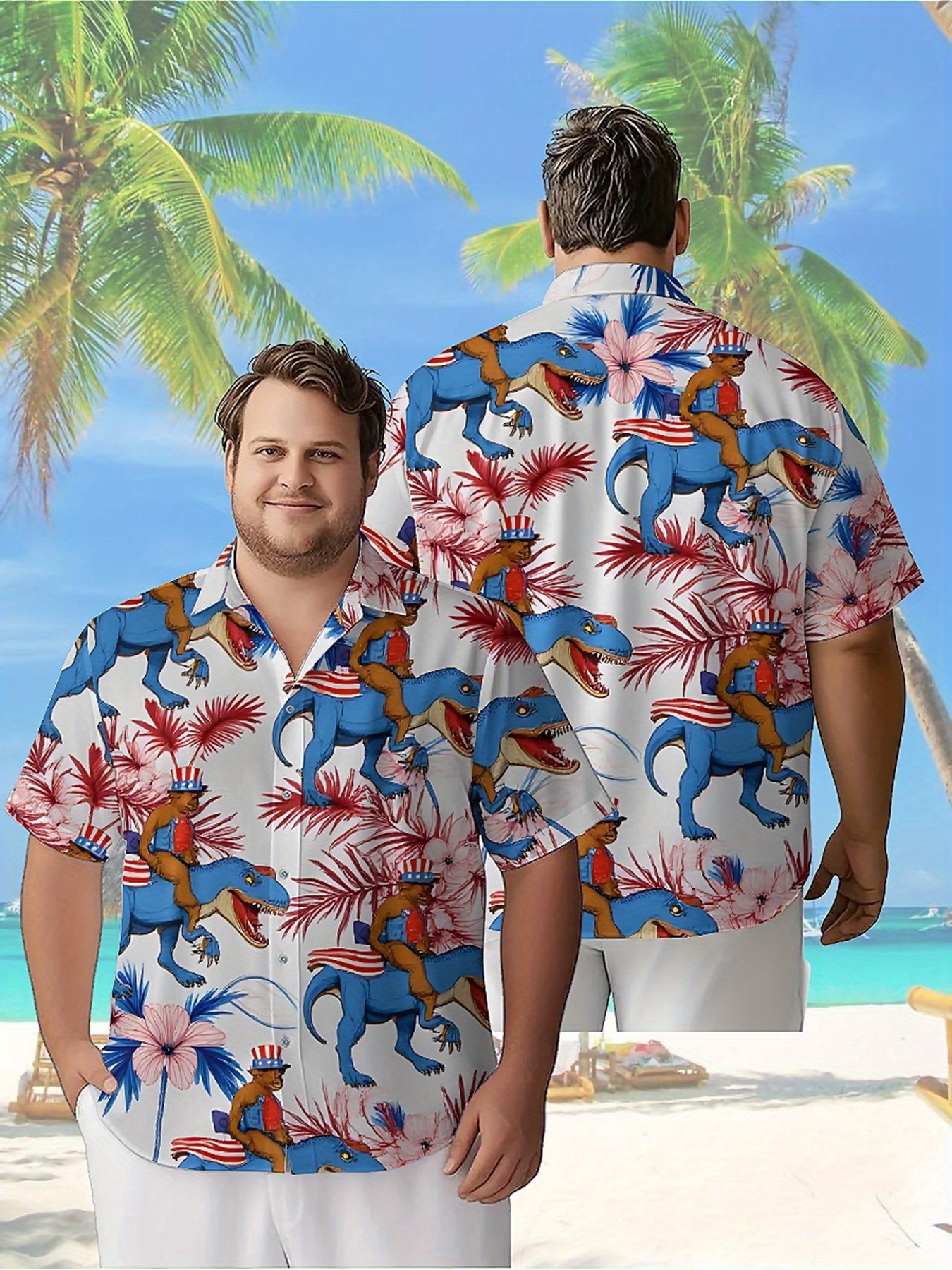 Men's Plus Size Hawaiian Shirt - Beach Shirt Hawaiian recension och pris