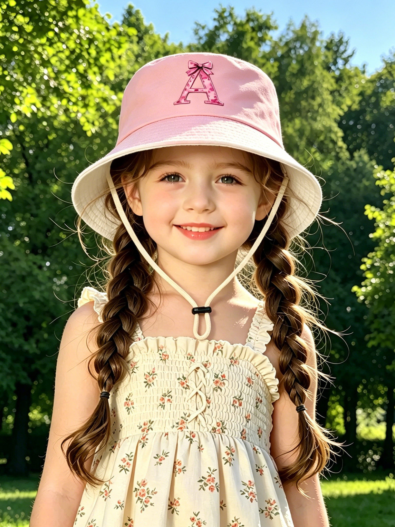 1pc pink baby girl bucket hat  - Summer Clothing Capsule recension och pris